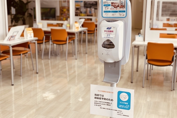 カローラ博多_春の町_コロナ対策2