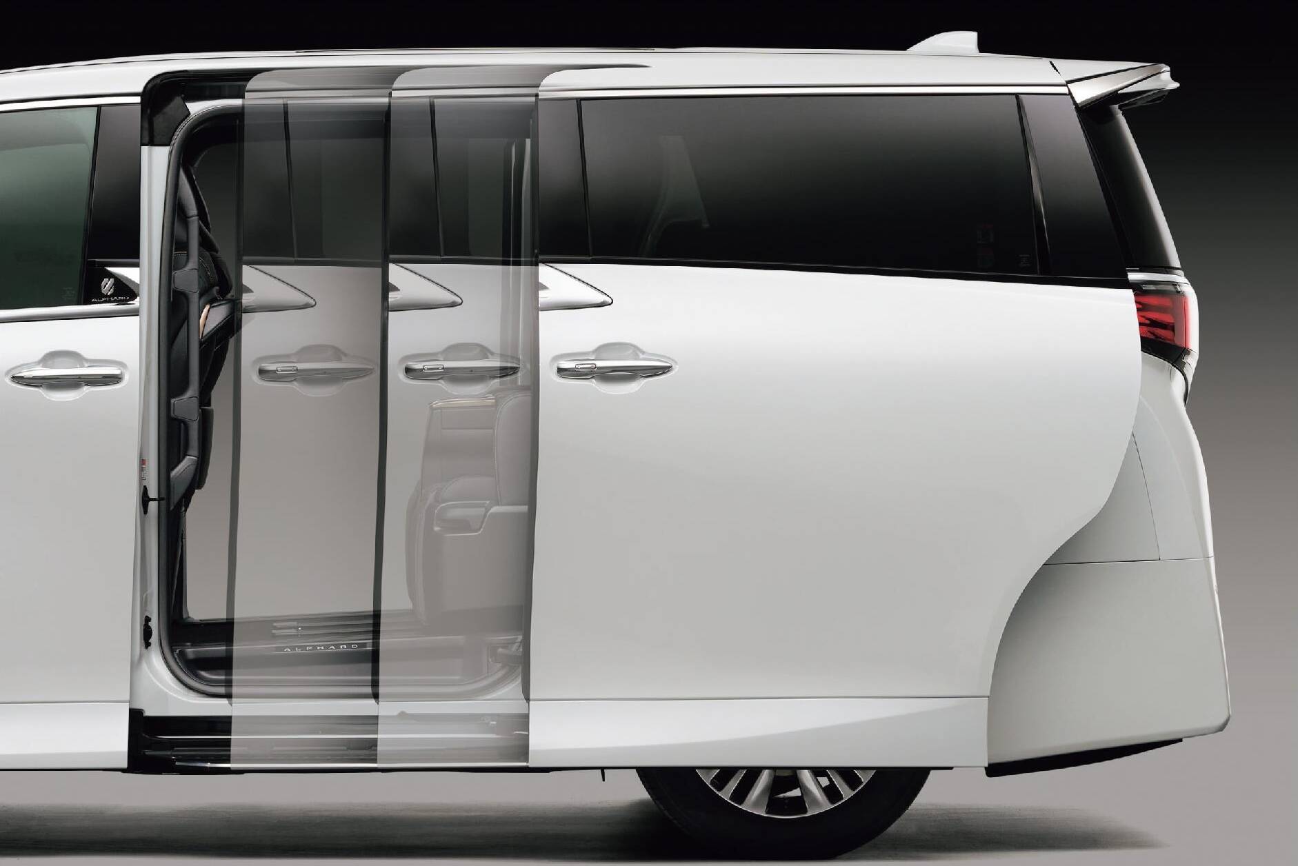 1/18 トヨタ アルファード 全開閉 ホワイト ライト 電動ドア付き 1/18