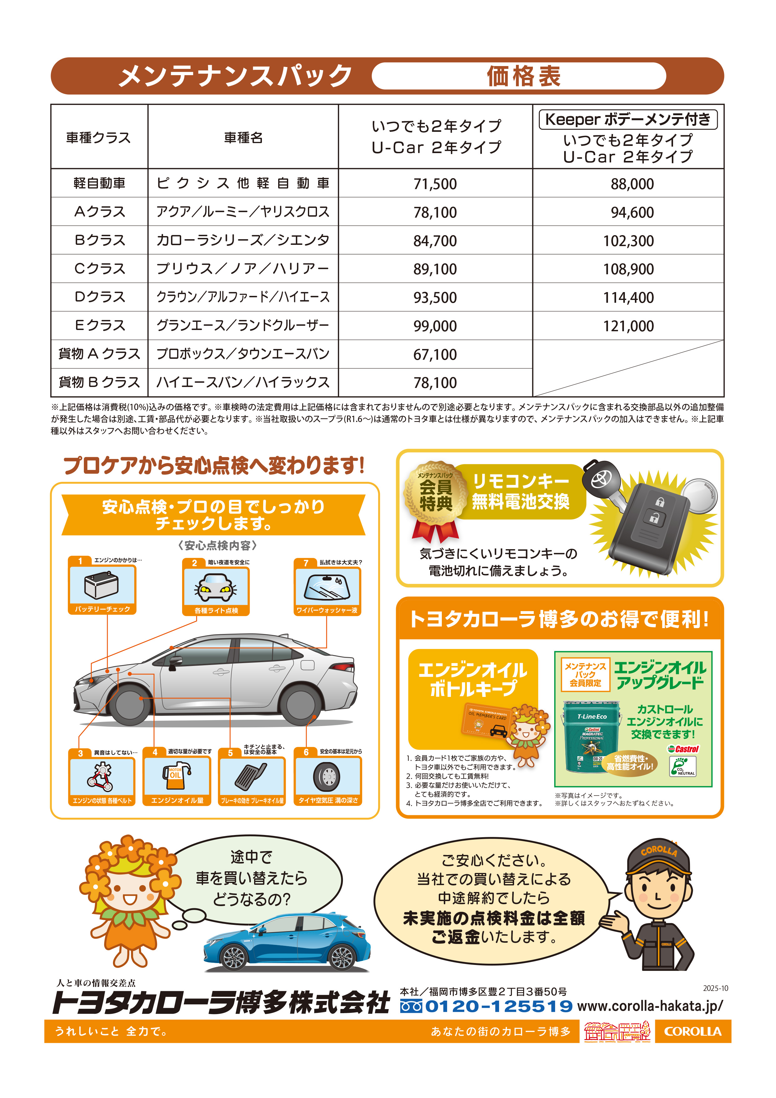 いつでもパック | トヨタカローラ博多